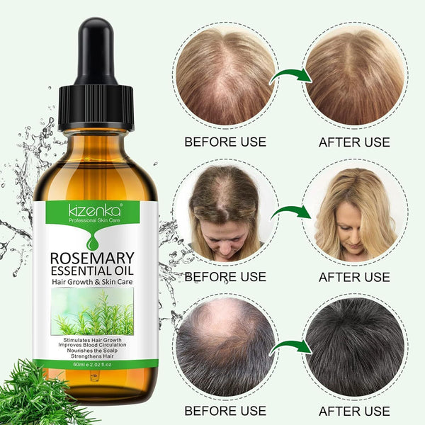 2 Pack Rosemary Hair Growth Oil 60ml - Pure Essential Serum