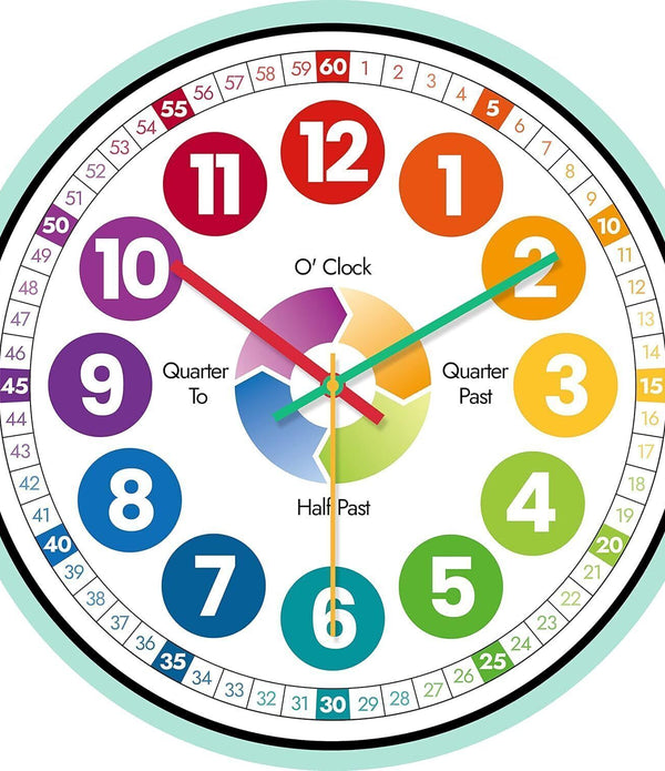 WONZOM Educational Kids Wall Clock 12