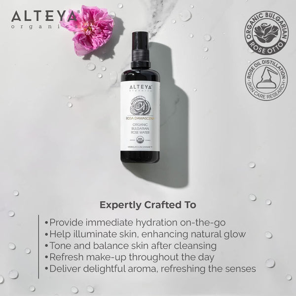 Alteya High-Potency Rose Water 200ml Organic Toner BBE 07/25