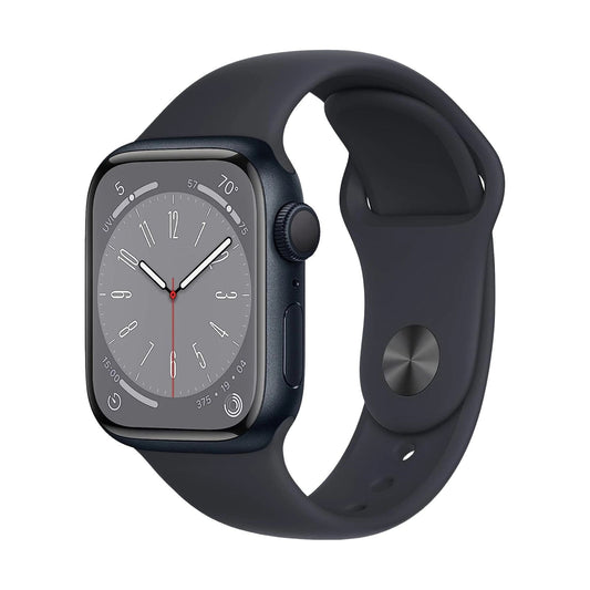 Apple Watch Series 8 (GPS, 41mm) Midnight Aluminium Case + Black Strap