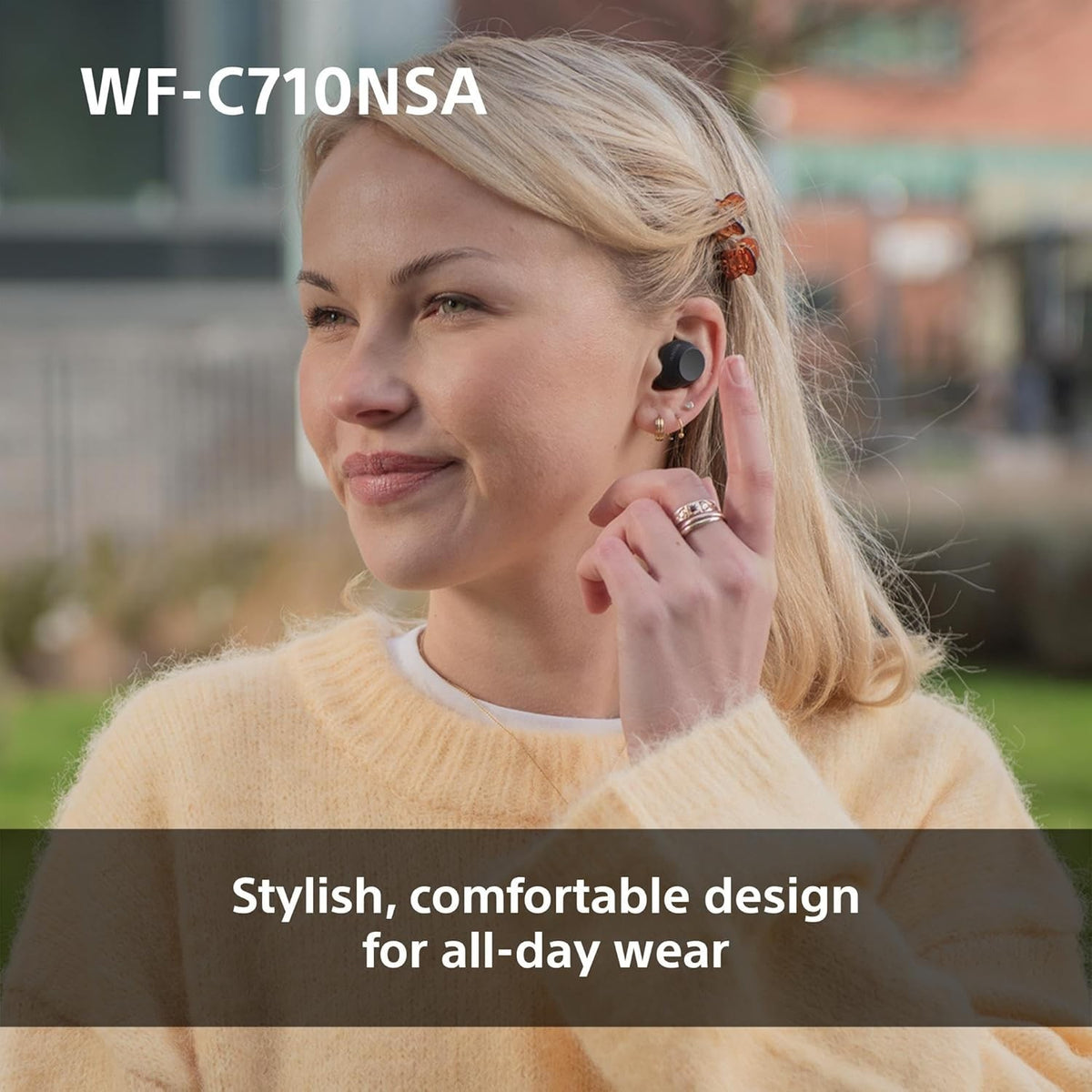 SONY WF-C710N Wireless Bluetooth Noise-Cancelling Earbuds - Black