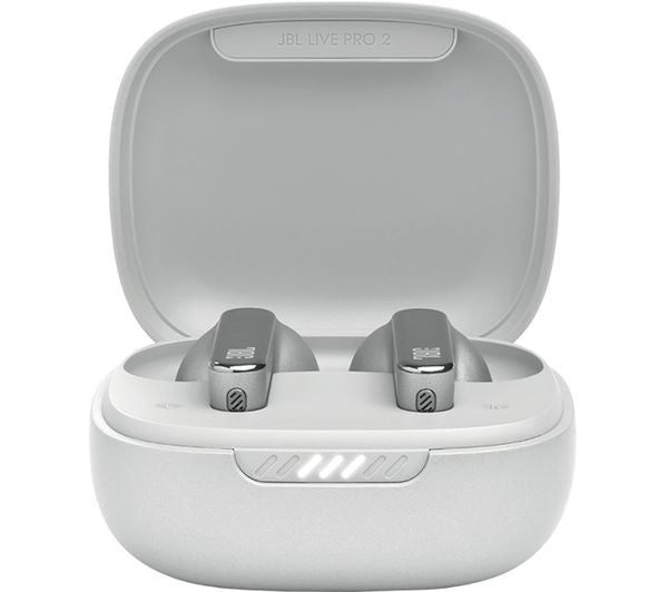 JBL Live Pro 2 TWS Wireless Bluetooth Noise-Cancelling Earbuds - Silver