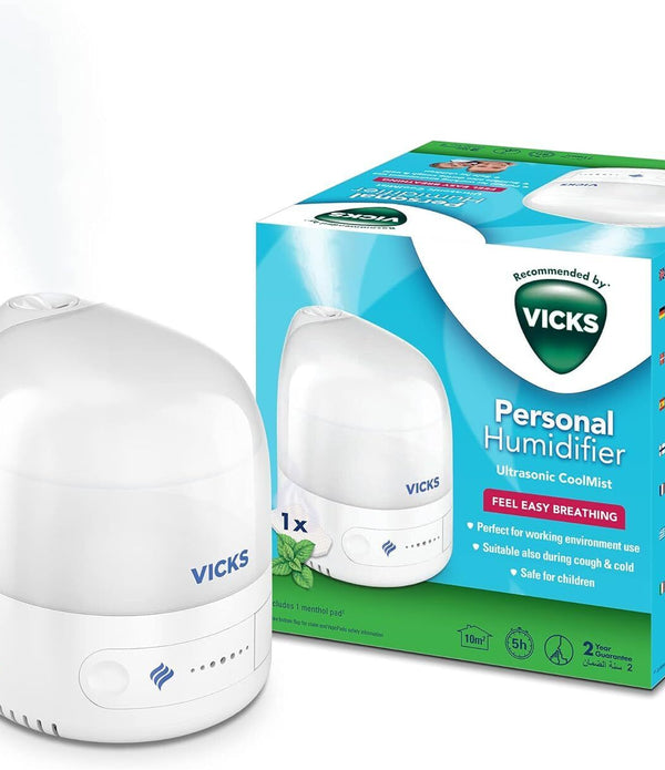 Vicks Personal Cool Mist Ultrasonic Humidifier - Easy to Use, Quiet - VUL510