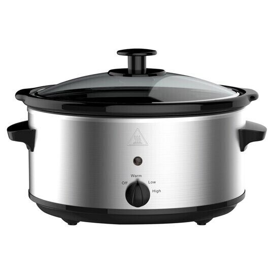 Tesco Slow Cooker SCSS12,  3L -180W Silver