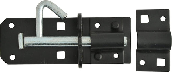 Forge 100mm Padlock Bolt with Powder Coated Finish - Black