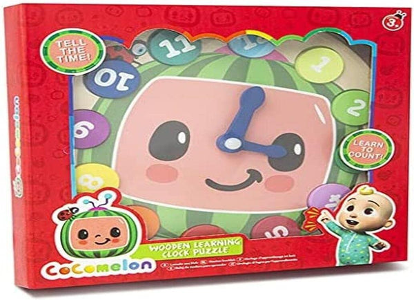 Cocomelon Wooden Learning Clock Puzzle - Educational Toy for Kids