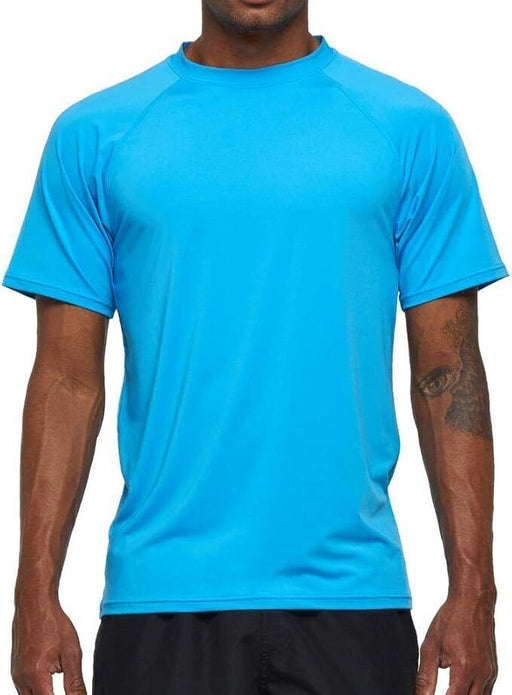 Arcweg Men UPF50+ Rash Guard Shirt - Light Blue, 4XL