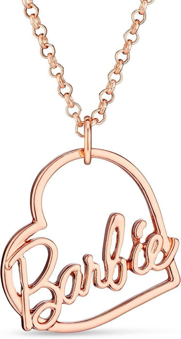 Barbie Script Heart Necklace - Elegant Jewelry for Girls & Collectors