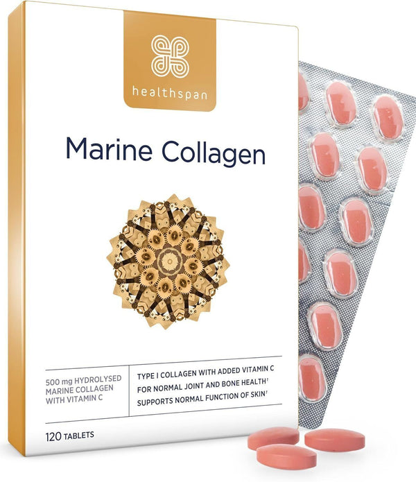 Healthspan Marine Collagen Tablets  500mg Hydrolysed Type I Marine Collagen