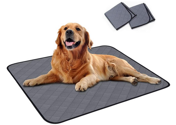 Washable Pee Pads for Dogs, Leak-Proof Training Mat for Pets, 2-Pack Reusable