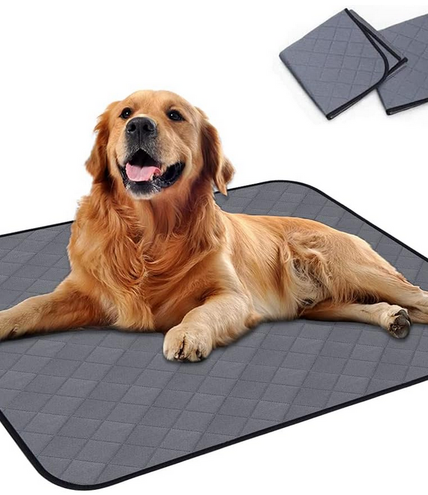 Washable Pee Pads for Dogs, Leak-Proof Training Mat for Pets, 2-Pack Reusable