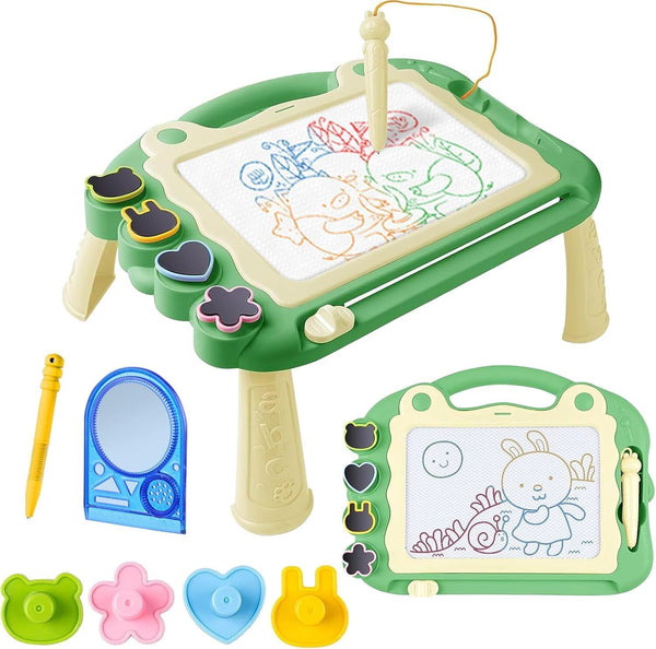 AKOFIC Magnetic Drawing Board Doodle Pad with Table Legs Educational Toy 3-6Yr