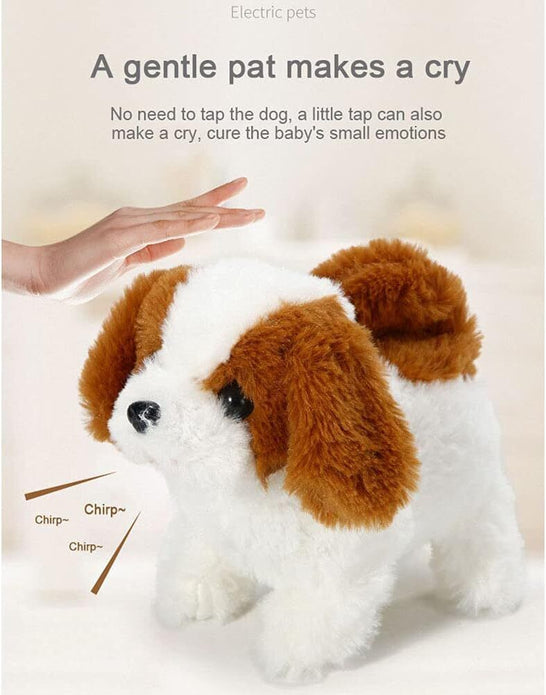 JAWSEU Interactive Plush Dog Toy, Walking Barking Battery Operated for Kids