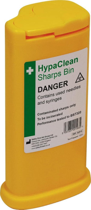 Safety First Aid HypaClean Sharps Bin 0.25L Disposable Needles Waste