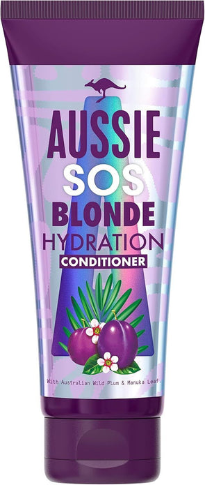 Aussie SOS Blonde Silver Hair Hydration Vegan Conditioner 200ml 2 Pack