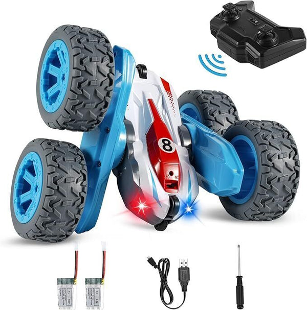 Remote Control 4WD Stunt Car Toy 2.4GHz Double Sided Rotational Flip Truck Kids