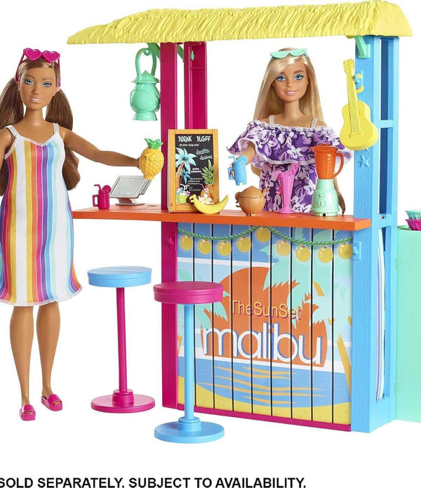 Barbie Ocean Beach Shack Playset - 18+ Accessories, Recycled Plastic