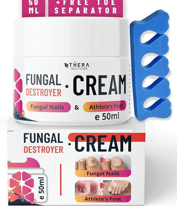 Thera Healthcare Fungal Destroyer Cream  Dual Action for Foot & Nail, 50ml