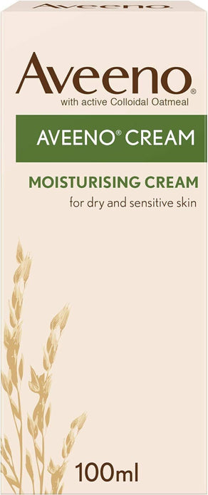 Aveeno Moisturising Cream 100ml Oatmeal Lotion for Dry Sensitive Skin