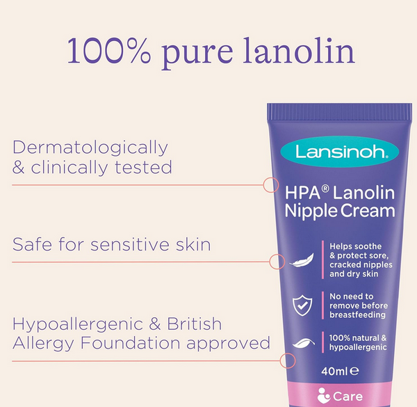 2 PACK Lansinoh HPA Lanolin Nipple Cream 2x40ml Breastfeeding Care MULTIPACK