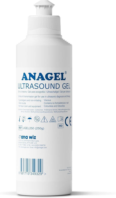 Ultrasound Transmission Gel 250ml   Pack of 2, Hypoallergenic, Non Staining,