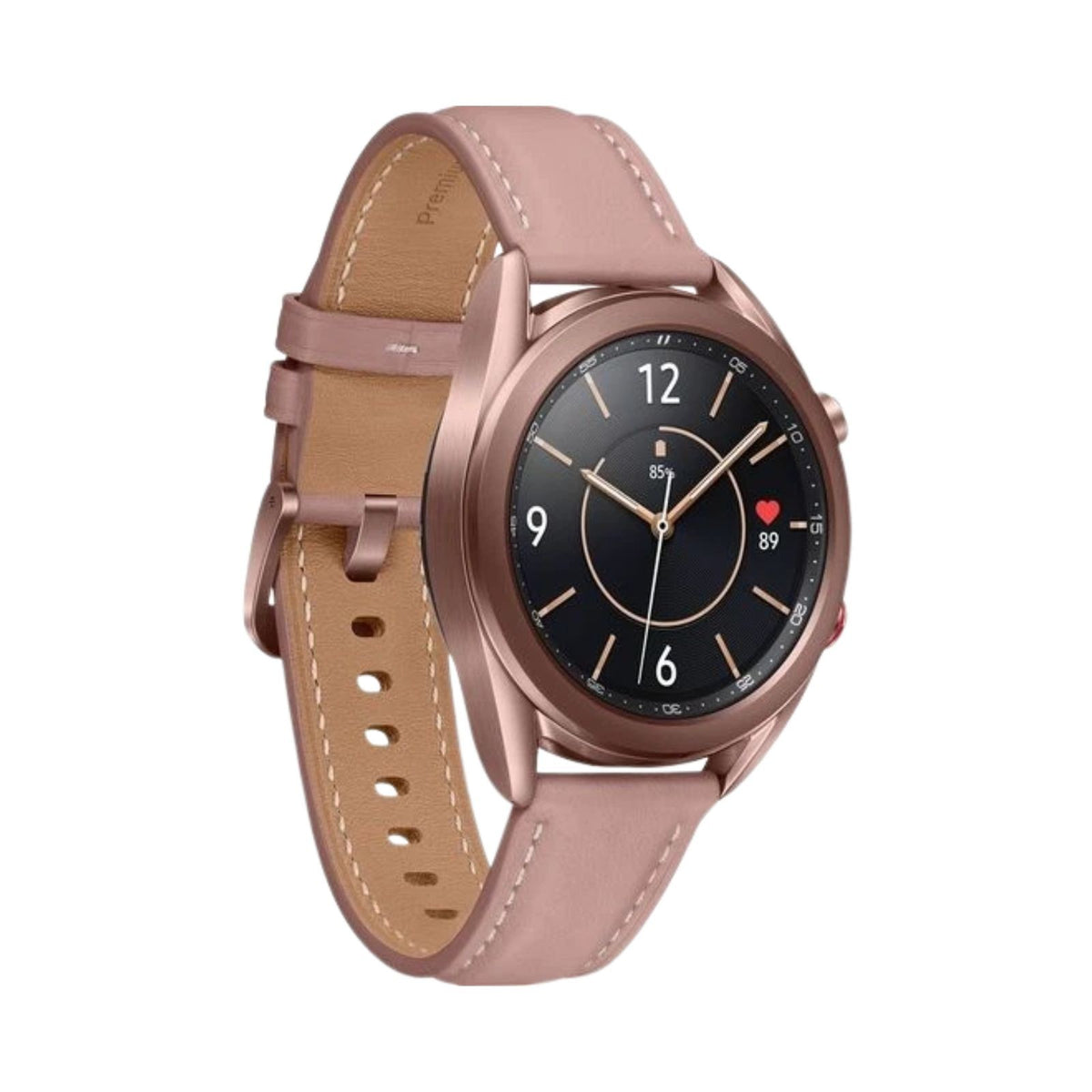 Samsung Galaxy Watch3 (Cellular, 41mm) Mystic Bronze Steel Case + Pink Strap