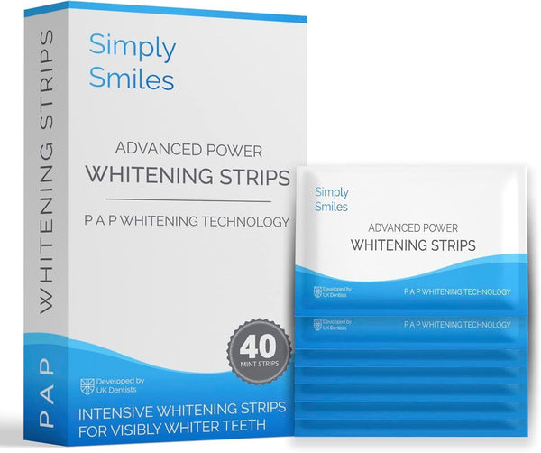 Rapid White Teeth Whitening Strips - Peroxide-Free - 40 Pack (3 Kits)