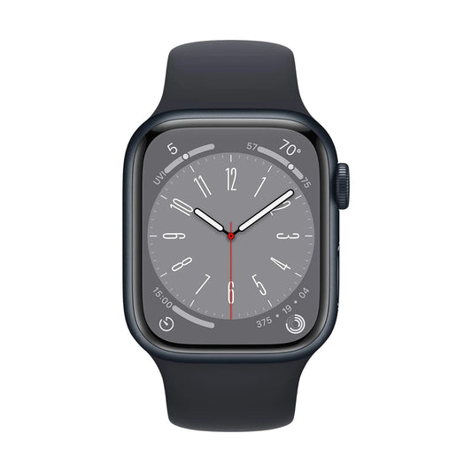 Apple Watch Series 8 (GPS, 41mm) Midnight Aluminium Case + Black Strap
