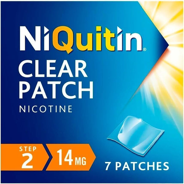 NiQuitin Step 2 Patches - 14mg - 14 Clear Patches, EXP 1025