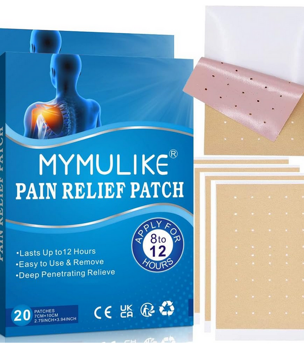 40 Pain Relief Patches, Self-Heating Moxibustion Plasters for Muscle Relief