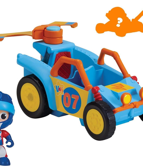 BANDAI Vlad & Niki Crazy Fun Vehicle - Dunebuggy with Racer Vlad - Push Along