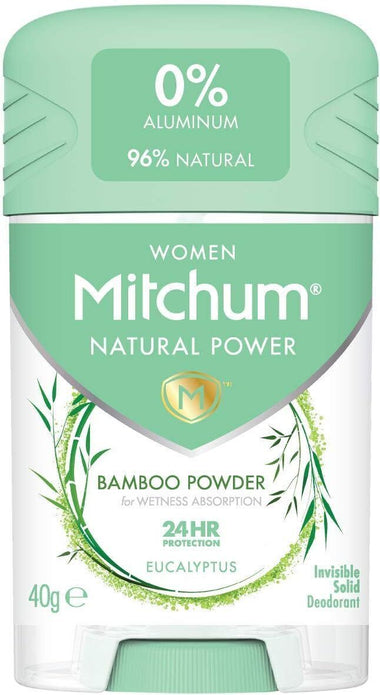 2 PACK Refreshing Deodorant 40g x2 Mitchum Women Natural Power Eucalyptus