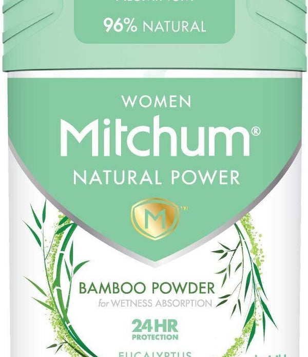 2 PACK Refreshing Deodorant 40g x2 Mitchum Women Natural Power Eucalyptus