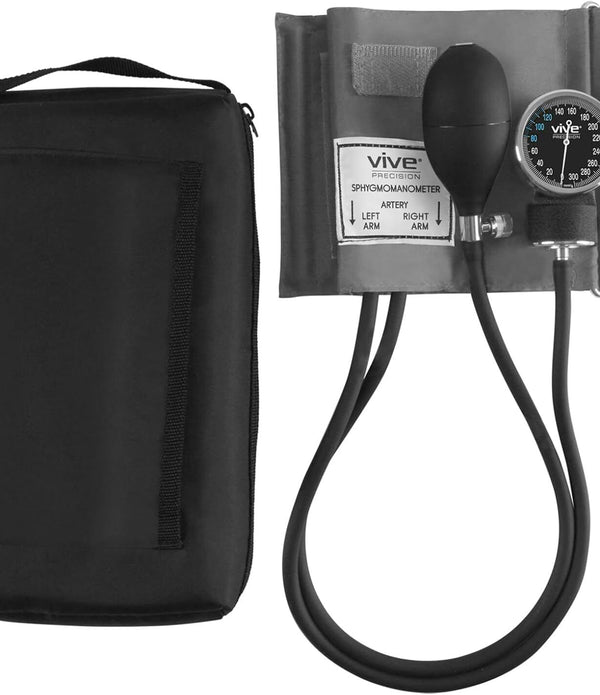 Vive Precision Aneroid Sphygmomanometer Manual Blood Pressure Cuff and Case