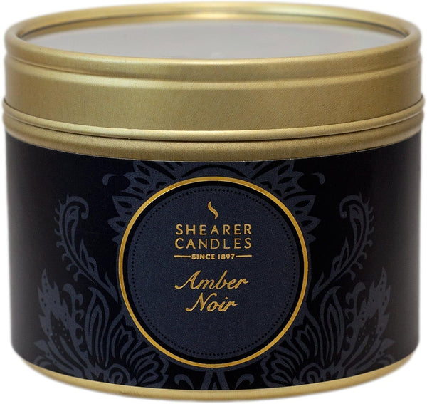 Amber Noir Scented Candle, Aromatherapy Tin