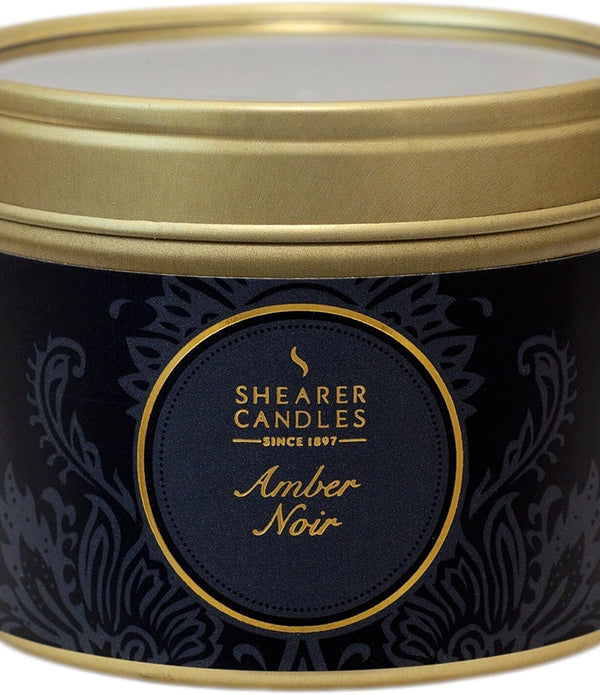 Amber Noir Scented Candle, Aromatherapy Tin