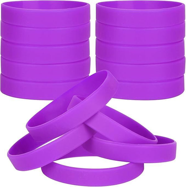 30 PCS Silicone Bracelets Wristbands for kid, Sports Rubber Elastic Wristband