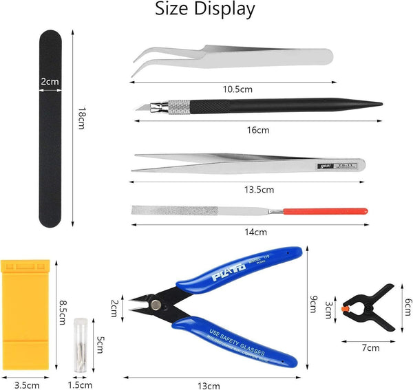 CHIFOOM 16pcs Modeler Tools Set, Gundam Professional Craft Kit for Hobby Buildin