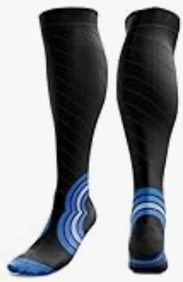 Compression Socks (20-30mmHg) Anti DVT Air Flying Knee-High Flight - Size L/XL