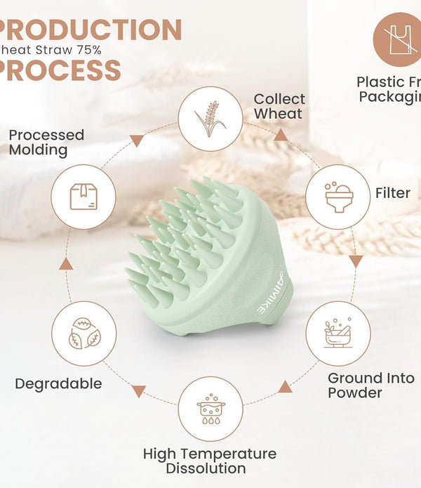 AIMIKE Scalp Massager Brush, Exfoliating Silicone Scrubber for Hair Growth