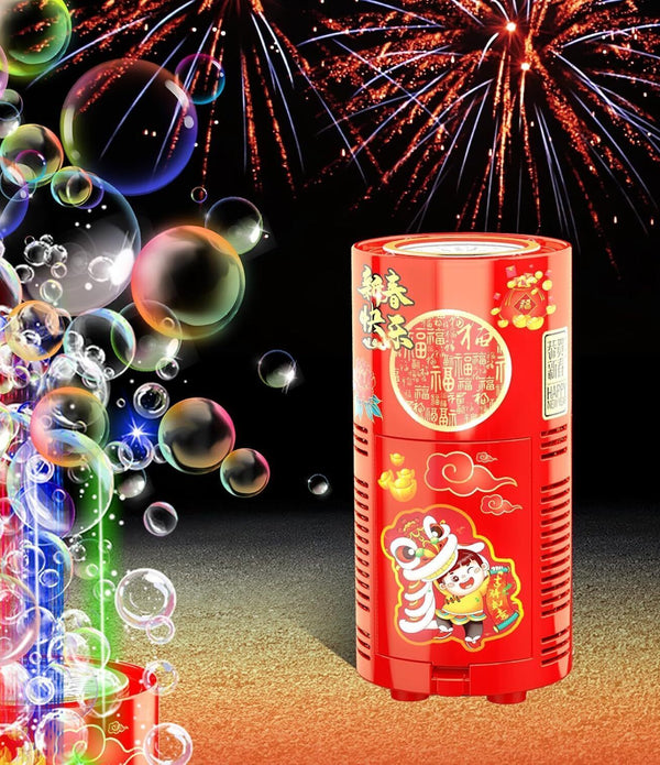 Fireworks Bubble Machine with RGB LED – Sparkling Bubble Blower for Kids