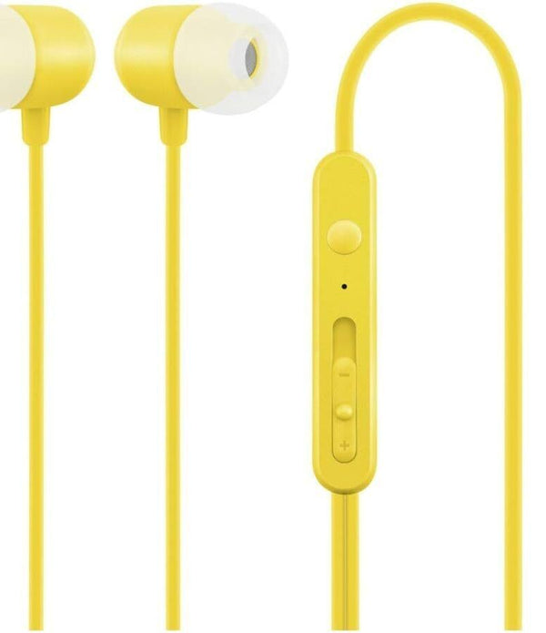 ACME HE21Y IN Ear Headphones With Microphone Yellow - in-line volume control