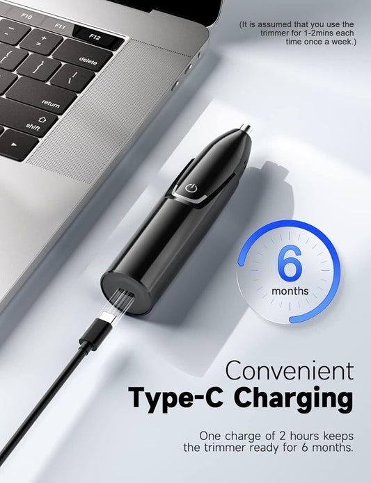 Rechargeable Ear & Nose Hair Trimmer Professional Painless Facial Hair Trimmer