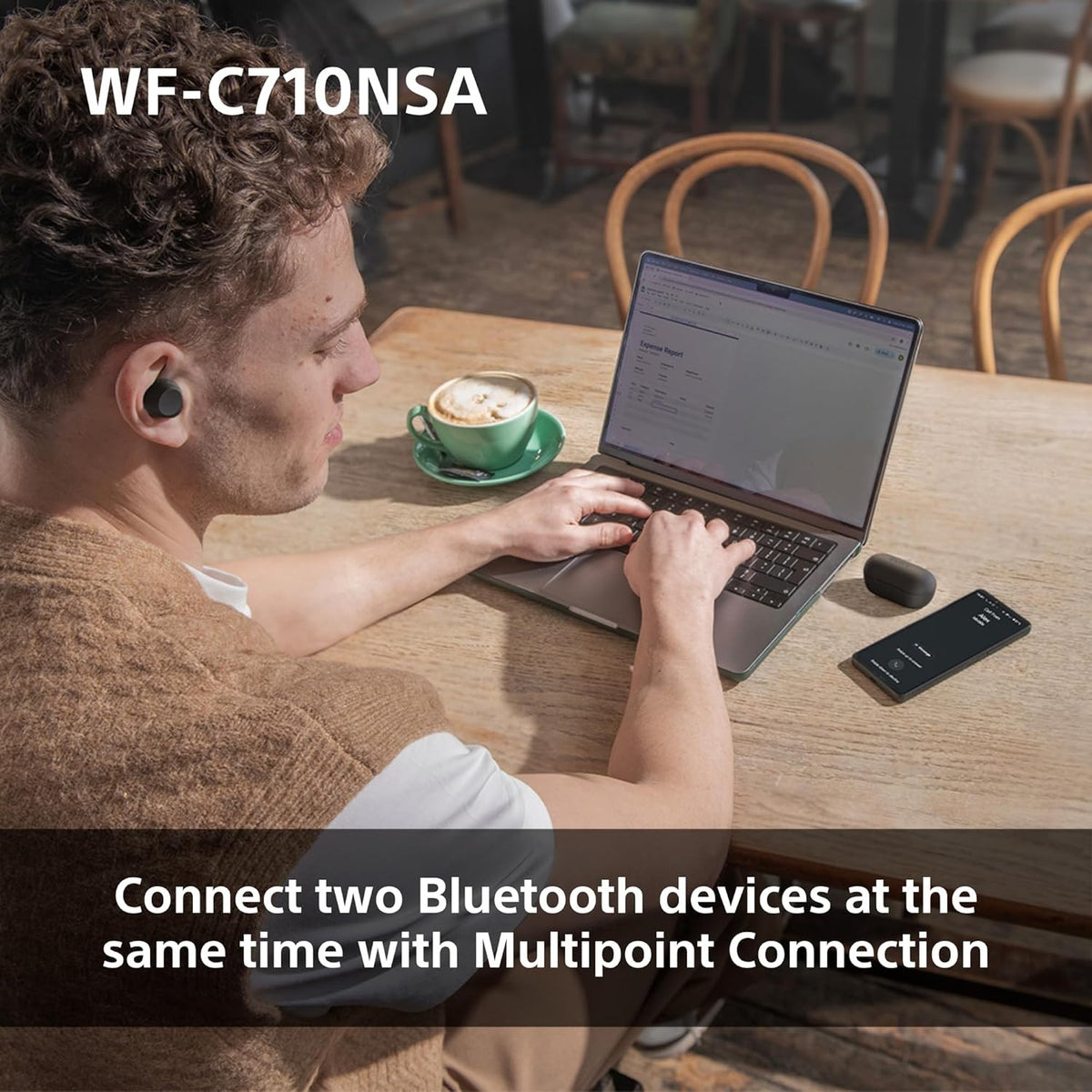 SONY WF-C710N Wireless Bluetooth Noise-Cancelling Earbuds - White