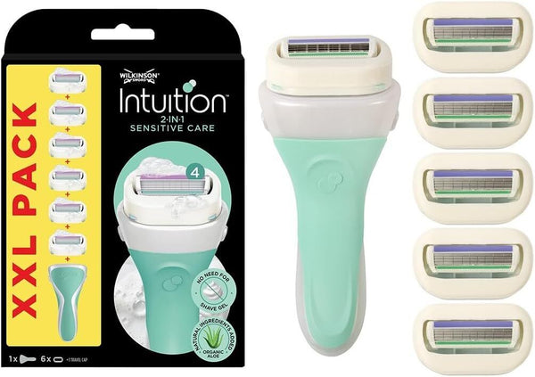 Wilkinson Sword Intuition Sensitive Care Women Razor + 6 Blades