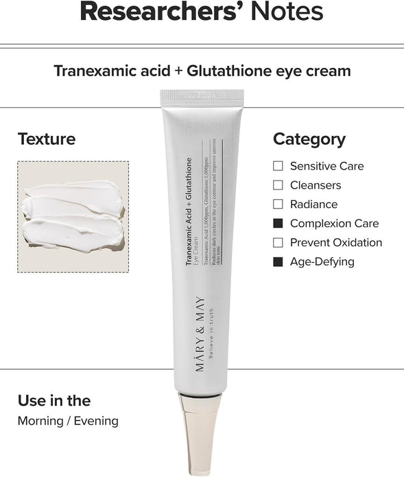 [Mary&May] Tranexamic Acid + Glutathione Eye Cream 30g