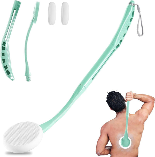 52cm Detachable Back Lotion Applicator EVA Long Handle w/Lanyard - Green