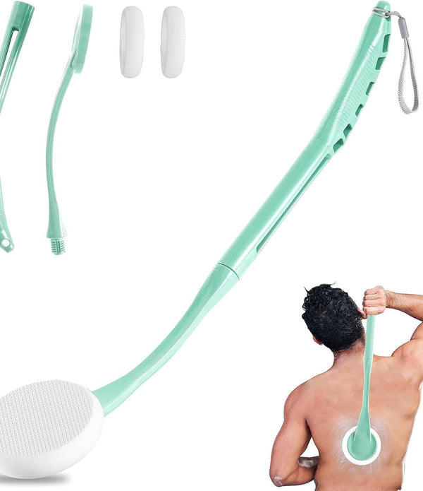 52cm Detachable Back Lotion Applicator EVA Long Handle w/Lanyard - Green