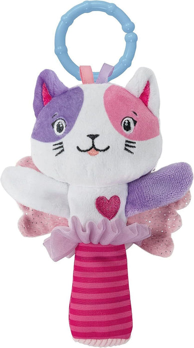 17653 Lovely Cat Rattle Toddler Plush Toy Soft Washable MultiColor