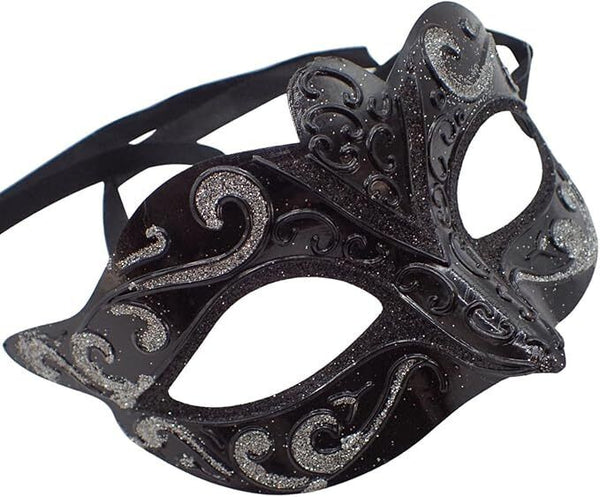 Accessories Masquerade Mask, Venetian Mask Halloween Mask Cosplay, Black Glitter